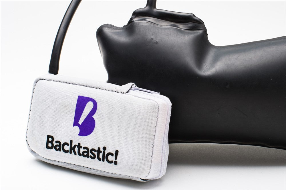 Backtastic Cami Camisole, demonstration of the location of Lumbar Support Unit and MicroPump
