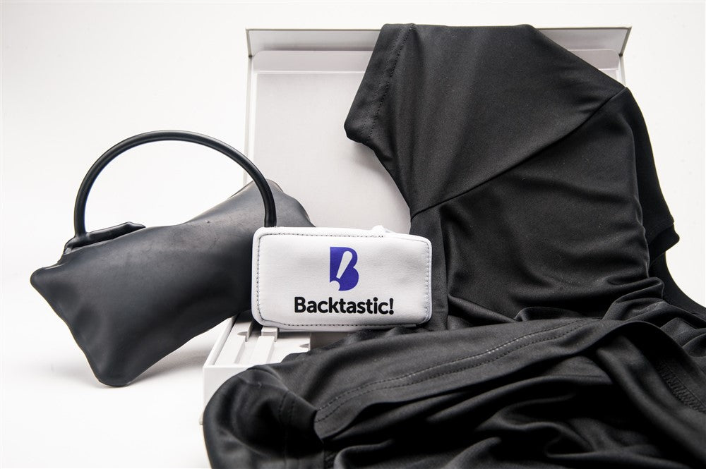 Backtastic Tee lumbar support unit included in the box